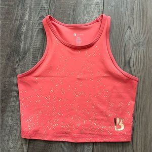 BuffBunny Coral Tank Top with Gold Accents